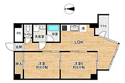 メゾンファミール岐阜 2LDKの間取図画像
