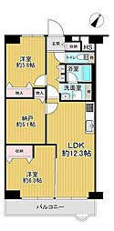 明石土山駅前スカイハイツC棟 3LDKの間取図画像