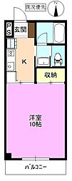 プレジデント穂高 1Kの間取図画像