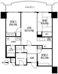 APAガーデンコート金沢駅西 3LDKの間取図画像