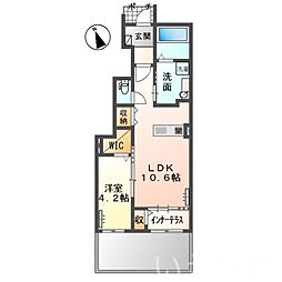 グリシーヌ 1LDKの間取図画像