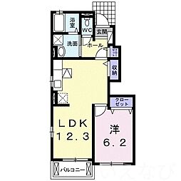 フォレストグランドA 1LDKの間取図画像