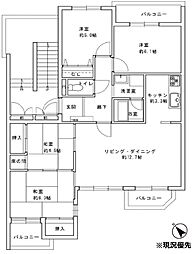 グリーンタウン枚方翠香園 3LDKの間取図画像