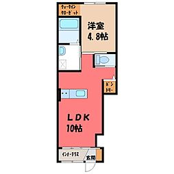 サニーコート 1LDKの間取図画像