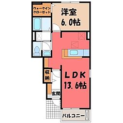 レグジー1 1LDKの間取図画像