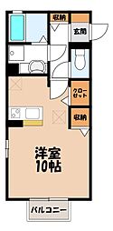 Healin'GroveNorth ワンルームの間取図画像