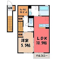 リヴェール 1LDKの間取図画像