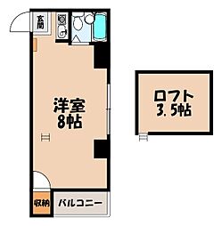 メルヘンハイツ城東 ワンルームの間取図画像