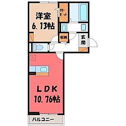 ピアニー問屋町 1LDKの間取図画像