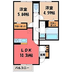 間取図画像 2LDK