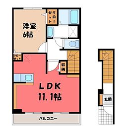 ガネーシャG 1LDKの間取図画像