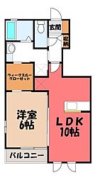 ガーデンハイツリリーフ2 1LDKの間取図画像
