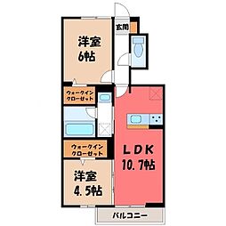 ISHIKAWA HILLS X 2LDKの間取図画像