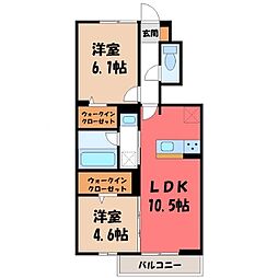 ISHIKAWA HILLS X 2LDKの間取図画像