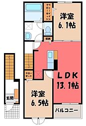 アンジュ 2LDKの間取図画像
