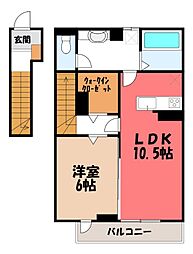 Σresidence歌川町 B棟 1LDKの間取図画像