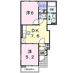 ネオ・エリオッティ2 2DKの間取図画像