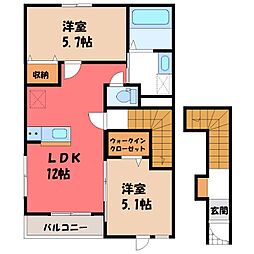 びゅうマルシェ2 2LDKの間取図画像