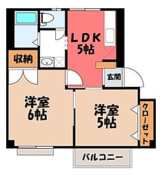 ファミールメゾンP5 2Kの間取図画像