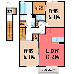 フィガロ 2LDKの間取図画像
