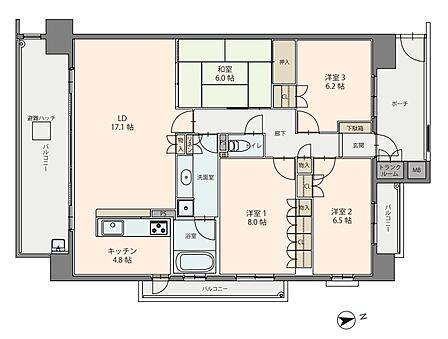 ※図面と現況が相違する場合は現況を優先いたします。