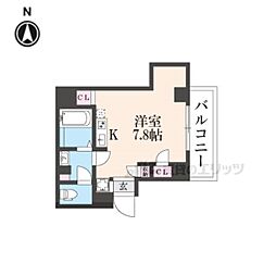 尼崎市七松町1丁目マンション ワンルームの間取図画像