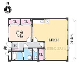 フリーダム中村 1LDKの間取図画像