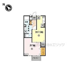 リビングタウン西野 1DKの間取図画像