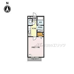 ディーフレア南本町 1Kの間取図画像