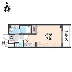grandeetoile 1Kの間取図画像