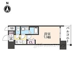 Osaka Metro中央線 長田駅 徒歩10分の賃貸マンション 10階1Kの間取り