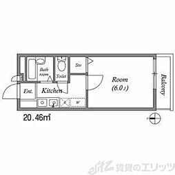 プレミアメゾン小野原東 1Kの間取図画像