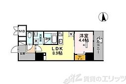 グランセジュール江坂パーカー江坂ビル 1LDKの間取図画像