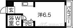 イーズ3 ワンルームの間取図画像
