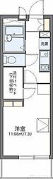 レオパレスサルース 1Kの間取図画像