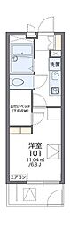 レオパレス東淡路WEST 1Kの間取図画像