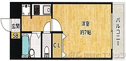セルヴォワ小松 1Kの間取図画像