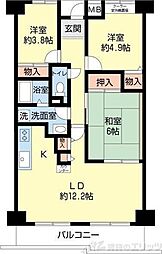 グランベール桃山台 3LDKの間取図画像