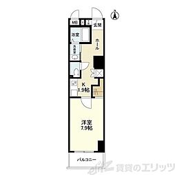イーストヴィラ梅田 1Kの間取図画像