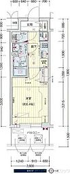 プレサンス梅田北ディア 1Kの間取図画像