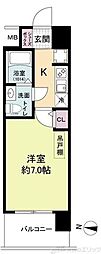 セレニテ東三国ミラク 1Kの間取図画像