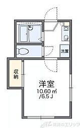 レオパレスアーバン泉 1Kの間取図画像
