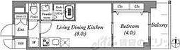 MAXIVCROS江坂 1LDKの間取図画像