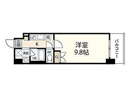 Lion平和大通り 1Kの間取図画像