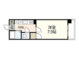ルアール国光 1Kの間取図画像