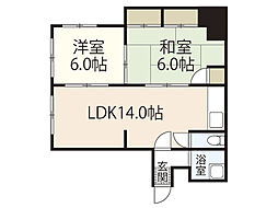 藤田ビル 3DKの間取図画像