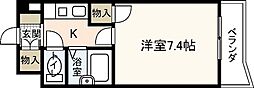 ソレーユ西山 1Kの間取図画像