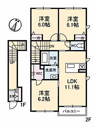 メゾン・ド・プルメリア3 3LDKの間取図画像