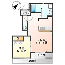 グレイスヴィラ・アラタニ 1LDKの間取図画像
