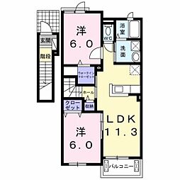 ソラーナ4 2LDKの間取図画像